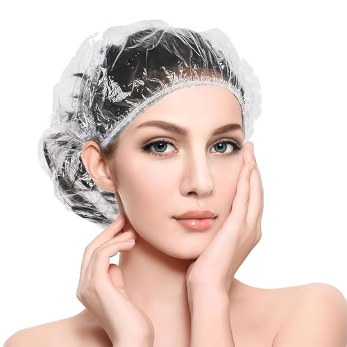 100PCS Large Waterproof Disposable Shower Caps – 20" Hair Cap for Home & Travel