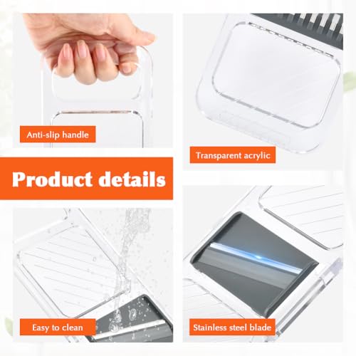 Handheld Vegetable Slicer with 6 Interchangeable Blades