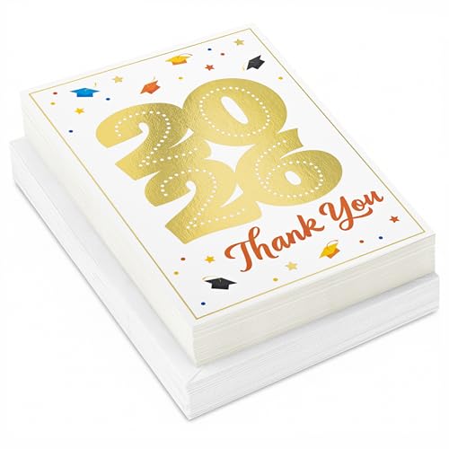 Hallmark Graduation Thank You Cards - Class of 2026, Bulk 40 Pack