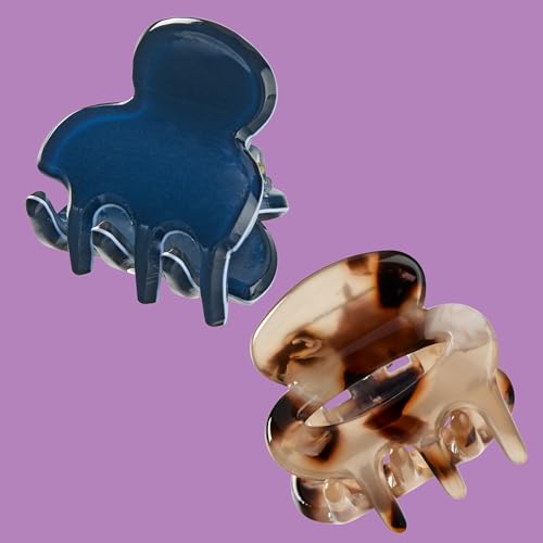 Conair Luxe Acrylic Mini Hair Clips 11-Pack for Women, Lightweight & Durable