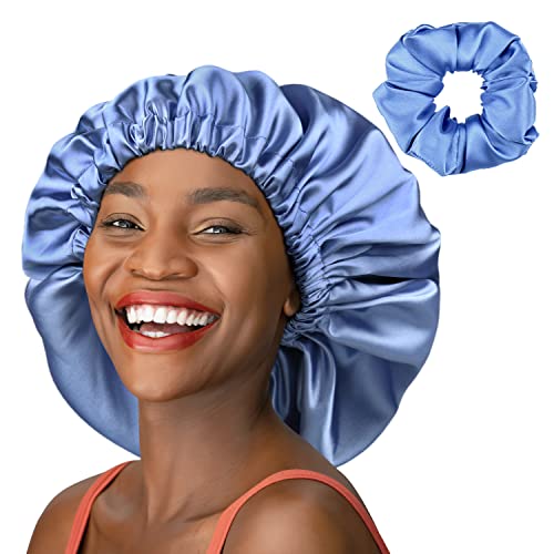 Winitas Extra Large Silk Satin Bonnet for Braids and Curly Hair