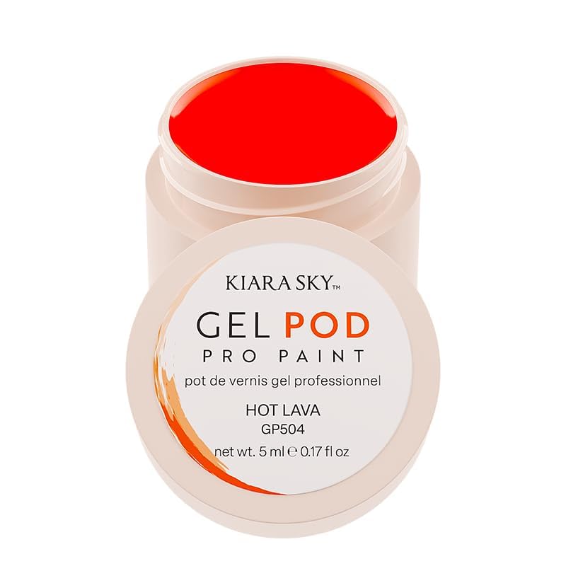 Kiara Sky Gel Art Pod - Hot Lava Neon Orange Professional Nail Paint 5ml