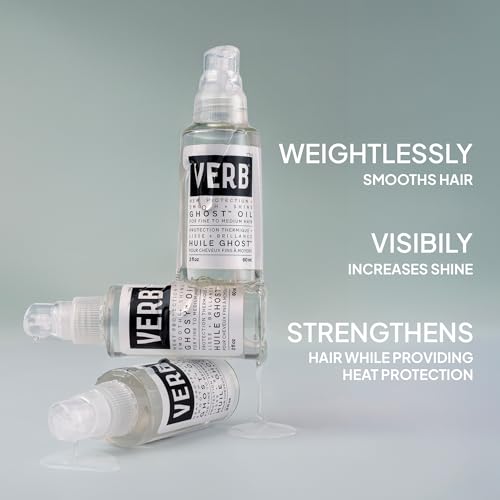 VERB Ghost Oil - Weightless Hair Oil for Fine to Medium Hair - Smooths Frizz, Adds Shine - No Parabens, Gluten or Harmful Sulfates