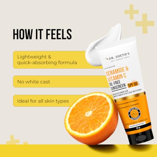 Dr. Sheth's Ceramide & Vitamin C Oil-Free Sunscreen SPF 50+ PA++++