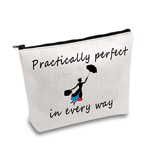 Practically Perfect Movie Quote Canvas Makeup Bag & Pencil Case
