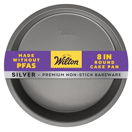 Wilton 8-Inch Non-Stick Round Cake Pan - Dishwasher Safe Bakeware