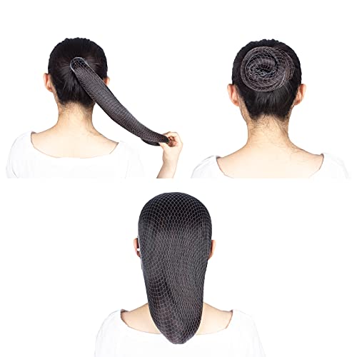 100PCS White Invisible Hair Nets - 20" Elastic Edge for Bun & Sleep