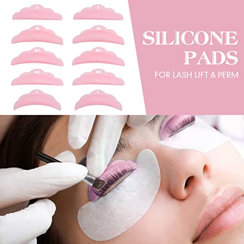 PERMANIA Reusable Lash Lift Rods & Silicone Curler Pads – 17PCS Eyelash Perm Tools