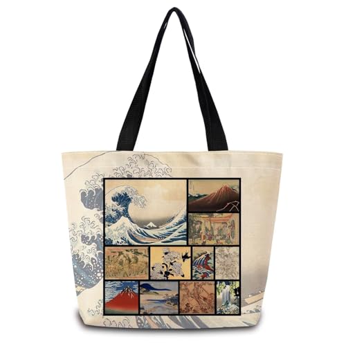 Katsushika Hokusai Tote Bag - Stylish Reusable Grocery Bag
