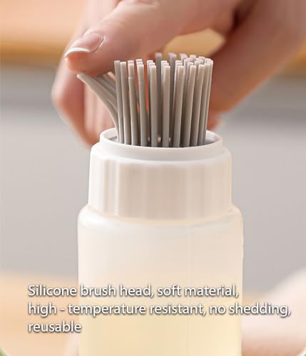 Food-Grade Silicone Oil Brush Dispenser - 175ml 2pcs Set