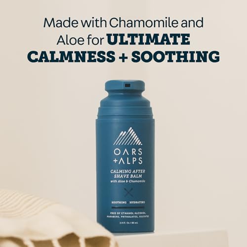 Oars + Alps Calming After Shave Balm for Men, Soothes & Hydrates, 2.9 Fl Oz