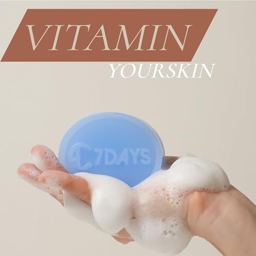 CDH7DAYS Soft Milky Soap Bar for Moms (2 Pack, Blue) - EWG Verified Vegan Cleanser for Sensitive Skin