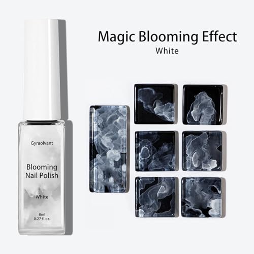 Gyraolvant White Ink Blooming Gel Nail Polish for Nail Art