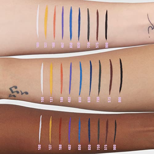 3INA Navy Blue Color Pen Eyeliner - Waterproof Liquid & Pencil, 14-Hour Wear