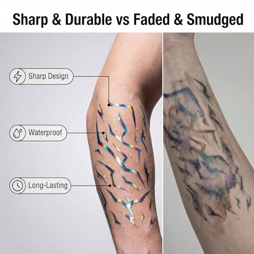 60 Dark Fantasy Temporary Tattoos for Cosplay & Halloween