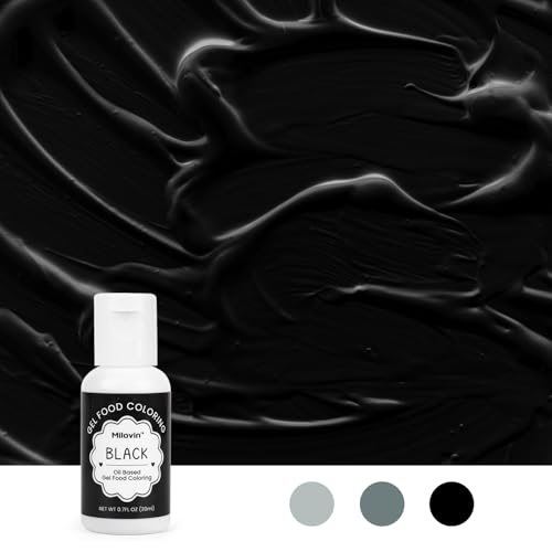 Oil-Based Food Coloring Gel Set - Black & Red for Baking