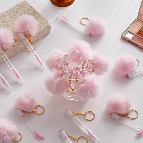 SANARITA 48-Piece Disposable Mascara Wand Set with Reusable Keychain Tubes