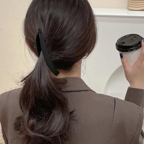 6PCS Matte Banana Hair Clips for Strong Hold Ponytails