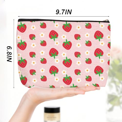 Jealance Strawberry Pattern Waterproof Makeup & Travel Bag - 98