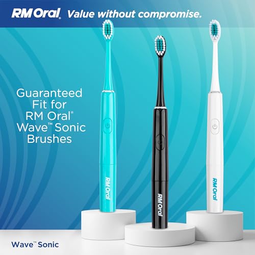 RM Oral Wave Sonic Soft Toothbrush Replacement Heads - 2 Pack