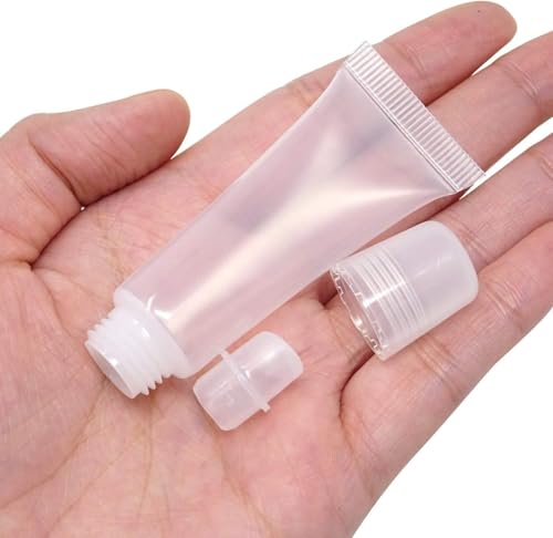 10ml Refillable Empty Lip Gloss Tubes - 20 Pack Travel Containers