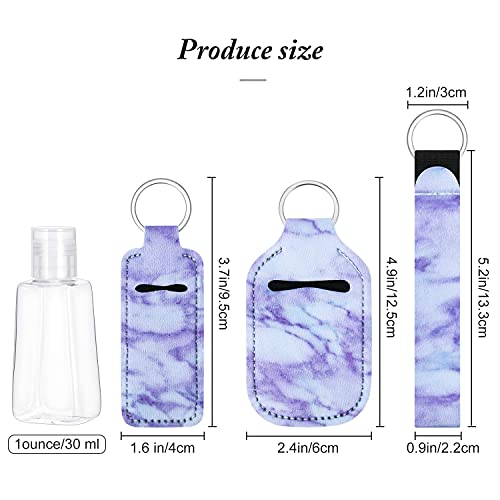 Marble Travel Essentials Kit – 40-Pack Bottles & Lanyards for Women