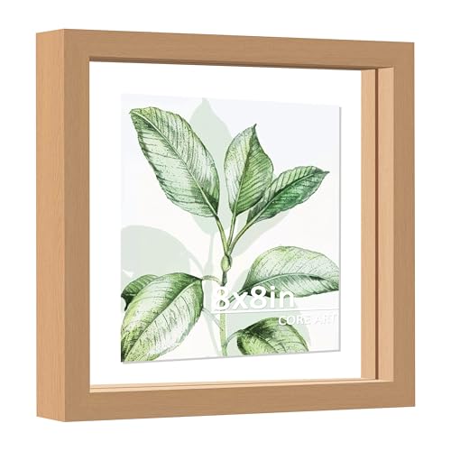 CORE ART 8x8 Floating Picture Frame - Modern MDF Design for 6x6 & 4x4 Photos