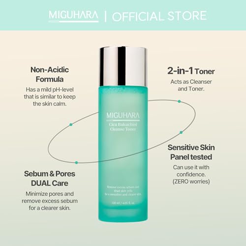 CICA Bakuchiol & Centella Asiatica Skin Toner - Hydrating Korean Facial Cleanser (120ml)