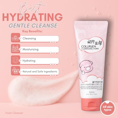 Esfolio Collagen Cleansing Foam - Hydrating Facial Cleanser 150ml