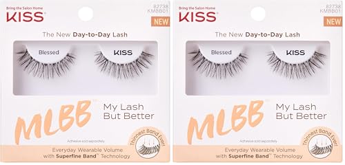 KISS Blessed Everyday Wearable Volume False Eyelashes - 1 Pair (Pack of 2)
