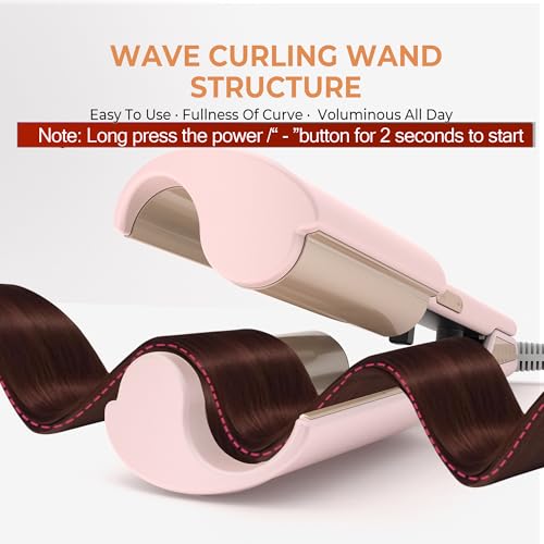OKWRAP 1.25 Inch Waver Curling Iron - Ionic Ceramic Hair Crimper