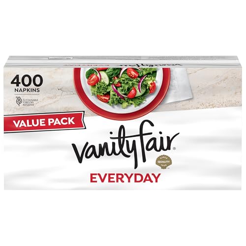 Vanity Fair Everyday Paper Napkins, 400 Count - 2-Ply Disposable Napkins