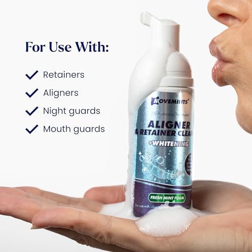 Movemints Aligner & Retainer Cleaning Foam + Whitening (1.69 Fl Oz)