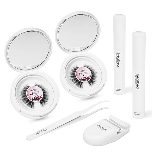 3D Fluffy Cat Eye False Lashes - LS3 Kit with Clear Band & Glue