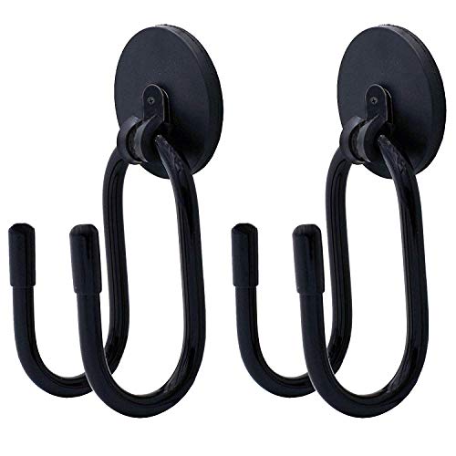 AUXPhome Magnetic Hanger Hooks - 2-Pack Adjustable Tool & Hat Holders