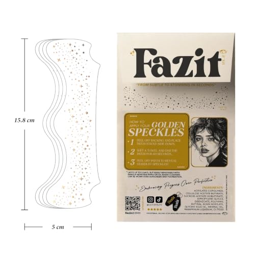 Fazit Gold Glitter Freckle Patches - Gold Face Speckles, 6 Patch Pack