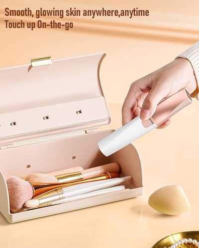 Rose Gold Eyebrow Trimmer & Facial Hair Removal for Women - 2 in 1 Rechargeable Electric Razor with LED Light