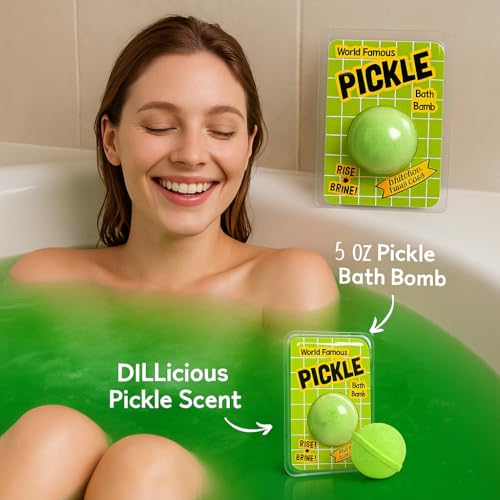Giant Dill Pickle Bath Bomb – Fun Gag Gift for Pickle Lovers & Spa Relaxation
