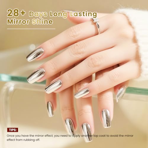 JODSONE No Wipe Gel Top Coat for Chrome Nail Powder - 16.5ml