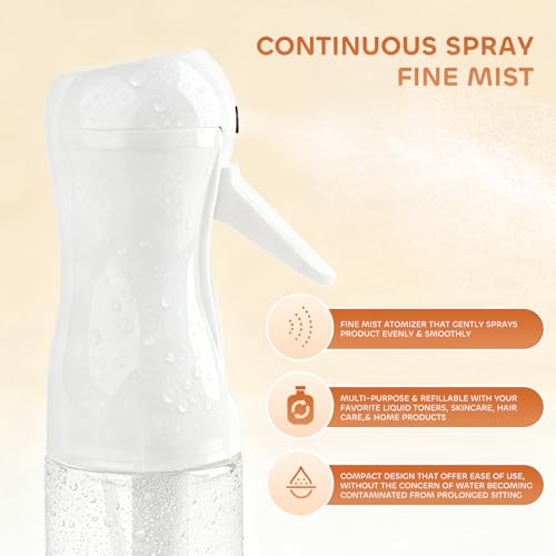 AMOMELA 2-Pack Continuous Spray Bottle for Hair & Plants - 200ml