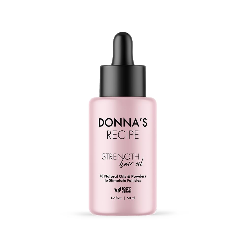 Strength Hair Oil - 18 Natural Oil & Powder Blend for Dryness Relief | Lightweight Scalp Treatment (1.7 oz)