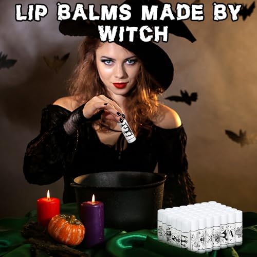 10 Pack Halloween Skull Lip Balms - Bat Design | Party Favors