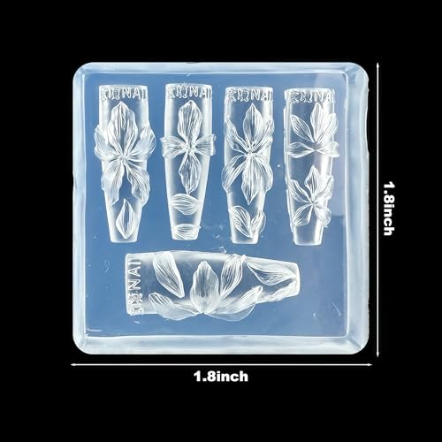 3D Flower Nail Molds - Y2K Silicone Art Tool for DIY Nail Charms