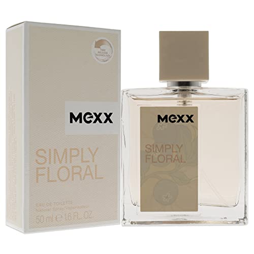 Mexx Simply Floral Eau de Toilette Spray - Long-Lasting Fragrance for Women, 1.6 Fl Oz