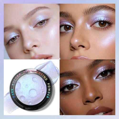 Noerrors Blue Chameleon Holographic Highlighter & Eyeshadow Palette, Multichrome Eye Makeup