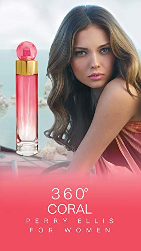 Perry Ellis 360 Coral Women’s Body Mist Spray 8 Fl Oz (Pack of 1) - Flirty Floral Scent