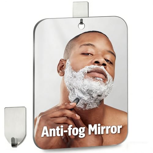 Canhard Shatterproof Fogless Shower Mirror - 8x6 Inch Handheld Wall Mirror