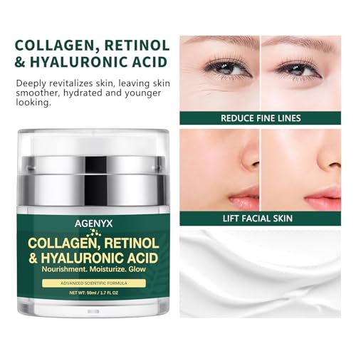 Retinol Face Moisturizer Cream with Collagen & Hyaluronic Acid