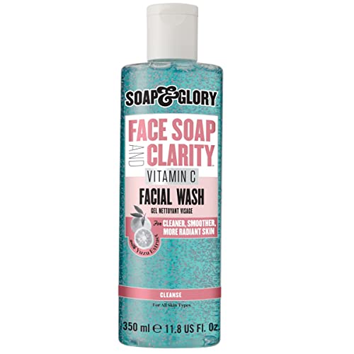 Soap & Glory Face Soap & Clarity 3-in-1 Cleansing Gel, 11.8 oz - Vitamin C Exfoliating Facial Wash