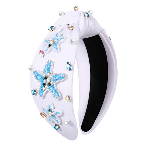 JERTOCLE Starfish Headband for Women Summer Beach Hair Accessories - Tropical Ocean Knot